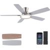 52“ Ceiling Fan with Lights and Remote/App - Flush Mount Low Profile Ceiling Fan