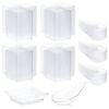 Juvale Mini Appetizer Plates and Tear Drop Spoons for Weddings (Clear, 72 Pieces)
