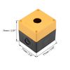 uxcell Push Button Switch Control Station Box 22mm 1 Button Aperture Yellow and Black