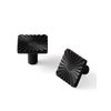SORWDUERM 2 Pack Black Cabinet Knobs Square Drawer Pulls Bathroom Dresser Handles Hardware Zinc Alloy