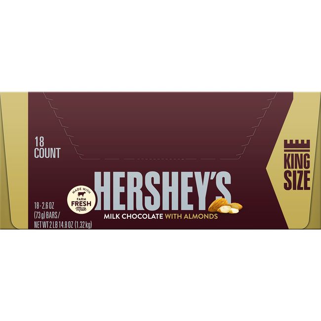 Hershey's Milk Chocolate with Almonds, King Size, 18-count