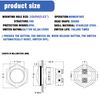 10Pcs Push Button Switch- Metal Waterproof and Rustproof Toggle Switch Self-Resetting Threaded Foot One, Normally Open Silver Contacts 16MM Reset(Round)