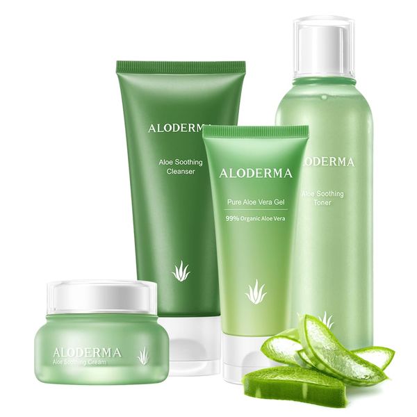 Aloderma Essential Aloe Soothing Set 4-Piece Set