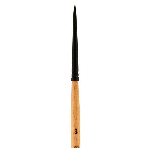 Princeton Catalyst Polytip, Brushes for Acrylic and Oil, Series 6450 Short Handle, Round, Size 3