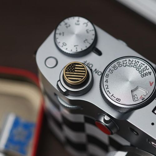 Soft Release Button for Fujifilm X100V, X100F, X100T, Xpro3 & Xpro2, X-T3, X-T2, X-E3, X-E2s, X-E2, X-T30, X-T20 (Brass)
