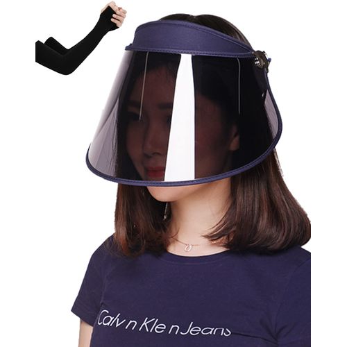 Gokei_Co Women’s Sun Visor, Rain Hat, Rain Visor, Bicycle Cap, UV Protection UPF50+, Sunburn Countermeasure, Wide Brim, Wide Hat, , , darkblue,