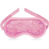 TEEROVA Cooling Eye Mask with Gel Bead - Reusable Gel Eye Mask for Dark Circles, Puffy Eyes, Dry Eyes, Headaches, Migraines, Sinus (Pink)