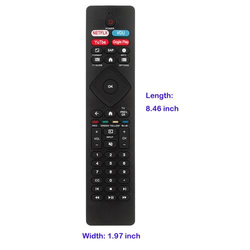 NH800UP BT800 URMT47CND002 Replaced Infrared Remote Commander fit for Philips Smart Android TV 55PFL5604/F7 65PFL5766/F7 75PFL5604/F7 55PFL5604/F7A 55PFL5704/F7 55PFL5766/F7 65PFL5504/F7 65PFL5604/F7