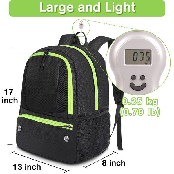 YOREPEK Soccer Backpack, Lightweight Soccer Bag, Water resistant Sport Equipment Bags Fit Basketball to Match Training