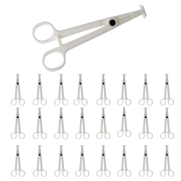 Body Piercing Clamp - Ruicoo25PCS Disposable Slot Navel Hemostatic Clamp Triangle Open Pliers Ear Nose Piercing Tool Tattoo Piercing Supplies (Triangle)