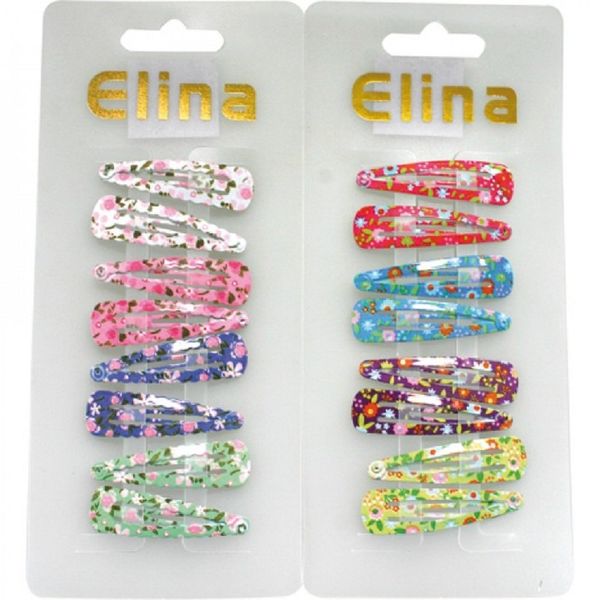 2 x Hair Clips Flowers 8 Assorted Colours, 4.5 cm (2 x 8 Pieces)