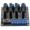 Solid State Relay, 4-Channel 5V Solid State Relay DC to AC Solid State Relay Module High Level Trigger with Fuse 2A