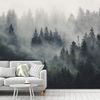 SIGNWIN Wall Mural Foggy Forest Removable Self-Adhesive Wallpaper Wall Decoration for Bedroom Living Room - 66x96 inches