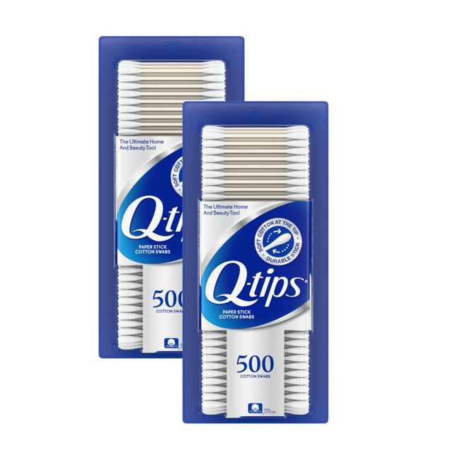 Q-tips Cotton Swabs 500 Count (Pack of 2)