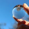 2 x 50mm Polished Clear Plastic Sphere Transparent Acrylic Solid Spheres Balls + Storage Pouch