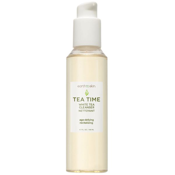 Earth To Skin Tea Time White Tea Anti-Aging Face Cleanser, Daily Face Wash for All Skin Types (4.7 Fl Oz)