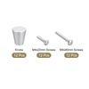 sourcing map 20x23mm Drawer Knobs, 12pcs Aluminum Alloy Wardrobe Pull Handles Silver Tone