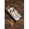Mud Pie White Seagrass Napkin Rings, 2" x 2" Dia