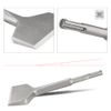 SDS Plus Chisel, 2pcs Tile Removing Chisel SDS-Plus Cranked Chisel Bits, Wide 75mm X 165mm & 250mm Angled Bent Chisel Set,Masonry Floor Wall Tiles Remover Chisel Tool