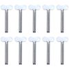 Azure Zone, 10 Pcs Stainless Steel Toothpaste Tube Squeezers Key Roller Tube Creams Paint Squeezer Tool for Bathroom Hair Dye Cosmetic