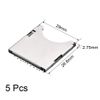 sourcing map SD Memory Card Socket Holder Spring Loaded Push Type 10 Pin 5pcs