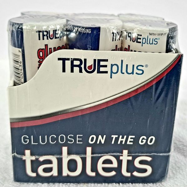 Trueplus Portable Glucose Tablets 60 Count - 10 Tubes Glucose On The Go