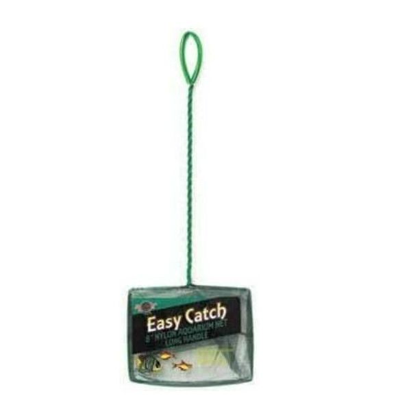 Blue Ribbon Pet Easy Catch Coarse Nylon Aquarium Net with Extra Long Handle 8"W