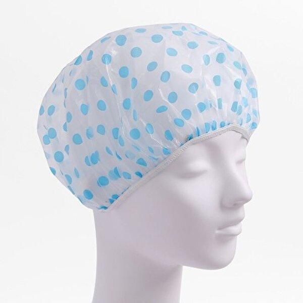 Hair cap blue PEVA shower cap waterproof_WE10169