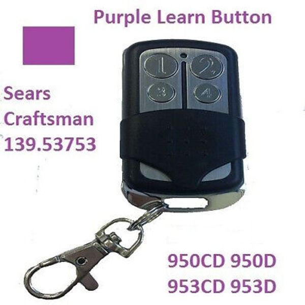 1PK for Chamberlain LiftMaster Garage Door Opener Remote Purple Learn Button US