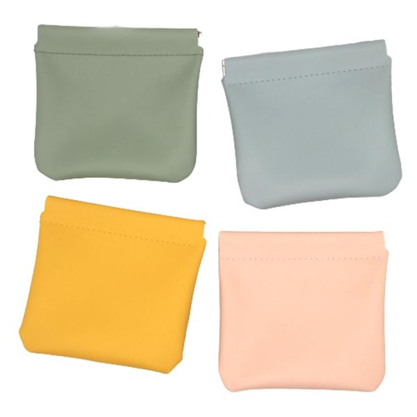 4 Pcs Pocket Cosmetic Bag Portable Travel Leather Mini Cosmetic Bag Waterproof Portable Make Up Bags for Cosmetics Earphones Jewelry Storage