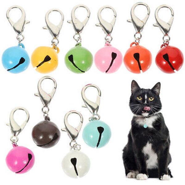 10Pcs cat charm bells Hanging Craft Cat Kitten Dog Collar Bell Pet Collar