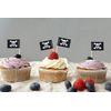 JBCD Pirate Jolly Roger Toothpick Flag Mini Small Pirate Cupcake Topper Flags, 200pcs