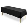 10 Pack 60" x 102" Rectangular Polyester Fabric Tablecloths for Wedding - Black