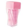 200pcs Double-Head Toothpicks Soft Plastic Oral Care Interdental Floss Cleaners Braces Brush,toothpicks(Pink)