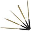 E-Value Precision Titanium Diamond File #150 Flat/Round/Half-Round/Triangle/Square Set of 5 with Case