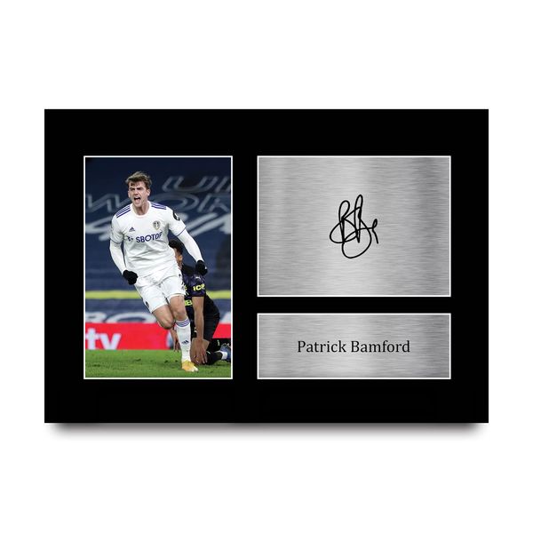 HWC Trading A4 Patrick Bamford Leeds United Gifts Printed Signed Autograph Picture for Football Fans and Supporters