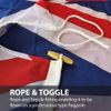 NWFlags Union Jack Flag 150gsm Nylon Rope & Toggle 3ft x 2ft for Professional Flagpole…