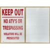 No Trespassing Vinyl Sign Keep Out No ATV's Violators Will Be Prosecuted 12 Pack