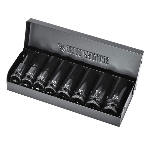 AP Q-Fit 3/8DR Impact Deep Socket Set (8-Pack) | Impact Link Socket Impact Deep