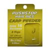 Drennan Pushstop Carp Feeder Hair Rigs Size 8 Barbless Qty 8