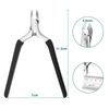 CGBE Cuticle Clipper Cuticle Treatment Professional Cuticle Trimmer Removal Tool Anti-Slip Silicone Handle Medical Grade Stainless Steel Cubical Cutter for Dry Skin (Black)