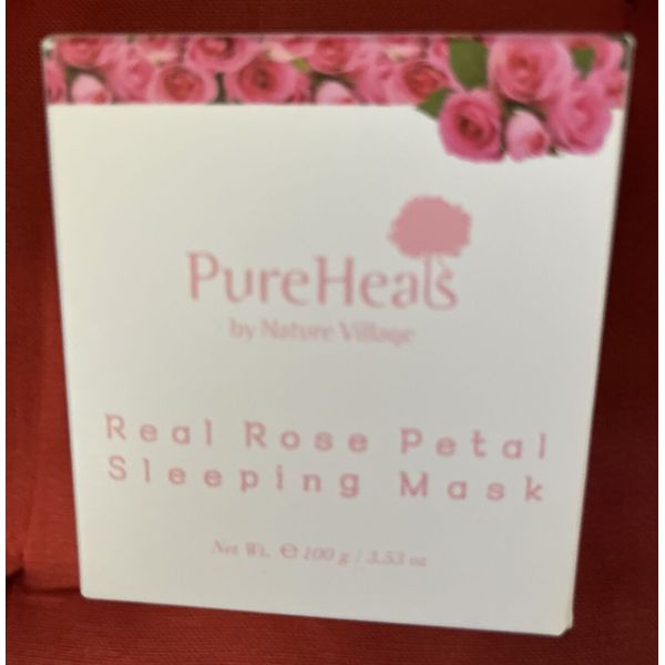 Pure Heals - Nature Village - Real Rose Petal Sleeping Mask - 3.53 Oz NIB