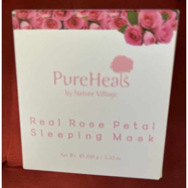 Pure Heals - Nature Village - Real Rose Petal Sleeping Mask - 3.53 Oz NIB