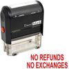 NO REFUNDS NO EXCHANGES Self Inking Rubber Stamp - Red Ink