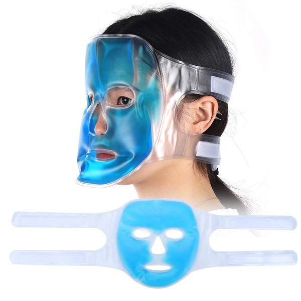 Roteck ungiftig feuchtigkeitsspendende Gel Blue Face Mask Fatigue Relief Relaxation Full Face Cooling Mask