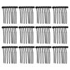 VOCOSTE Non Slip Hair Side Comb Accessories Metal Black Hair Side Comb Retaining Hair Clips 3.3cm 12pcs