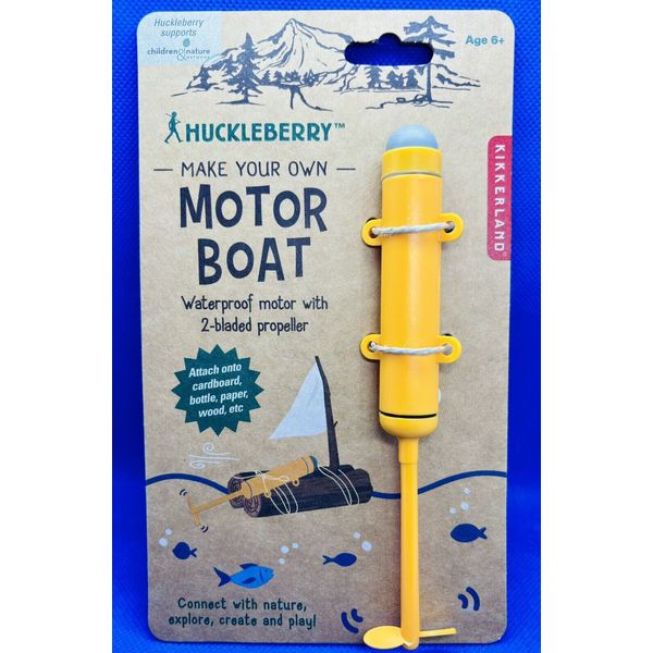 Kikkerland Make Your Own Motor Boat Huckleberry Waterproof Motor Kids Toy NEW