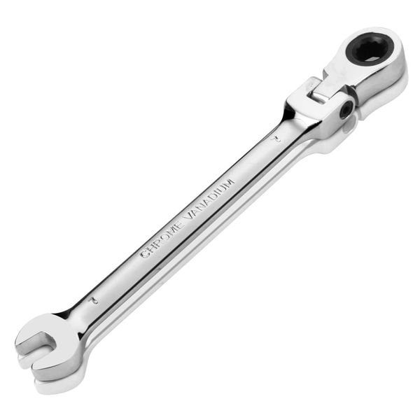 Youtumall Flex Ratchet Wrench, Adjustable Angle, 72 Gear, Ratchet Combination Wrench, Dual Head Swing Ratchet Wrench, Spanner (7 mm)