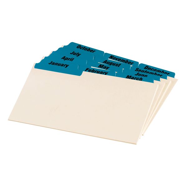 Oxford Durable Index Card Guide, 3 x 5, Jan - Dec, Blue (04613)