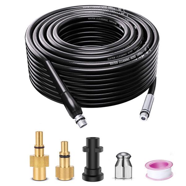 Monave 10m Drain Rods Flexible for Pressure Washer DCH01 Drain Cleaning Kit for Karcher Lavor Bosch Pressure Washer, Pressure Washer Accessories